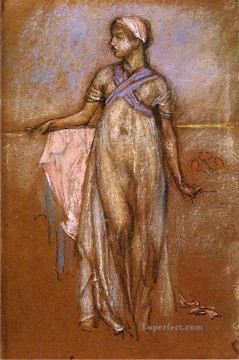  Rose Pintura al %C3%B3leo - La esclava griega, también conocida como Variaciones de Violet y Rose James Abbott McNeill Whistler